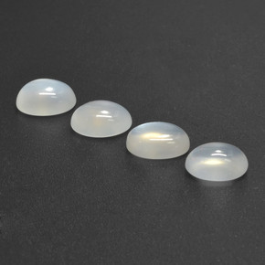 Translucent White Лунный Камень Камень - 1.3ct Овал Кабошон (ID: 460307)