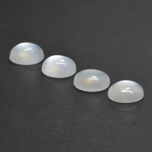 Blanco translúcido Piedra de Luna Gema - 1.4ct Cabujón Óvalo (ID: 460308)