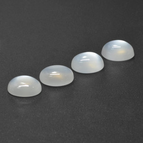 5.50 ctw White Moonstone Stones, Natural Moonstone in Oval Cabochon Shape for Sale