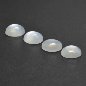 Moonstone Gemstones in 8 x 6 mm (calibrated) Size for Sale, Moonstone Stones in Translucent White Color