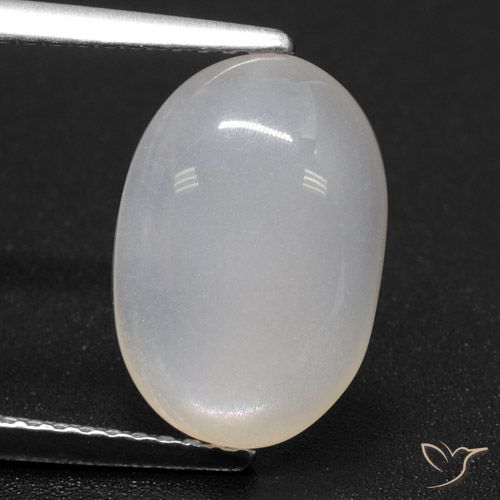 Blanco translúcido Piedra de Luna Gema - 4ct Cabujón Óvalo (ID: 460351)