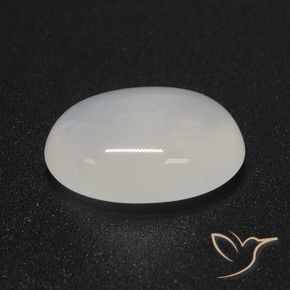 3.69 ct White Moonstone Stone, Natural Moonstone in Oval Cabochon Shape for Sale