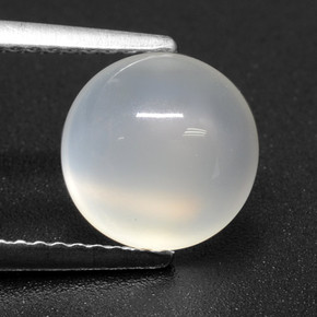 2.42 ct White Moonstone Gemstone, Moonstone Gem in Round Cabochon Shape for Sale.
