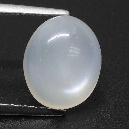 Translucent White Moonstone Gem - 4.1ct Oval Cabochon (ID: 460358)