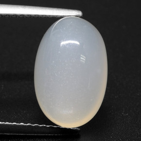 Blanco translúcido Piedra de Luna Gema - 5.8ct Cabujón Óvalo (ID: 460359)