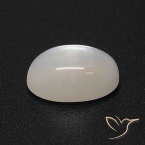 3.40 ct White Moonstone Stone, Natural Moonstone in Oval Cabochon Shape for Sale