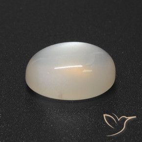3.71 ct White Moonstone Stone, Natural Moonstone in Oval Cabochon Shape for Sale