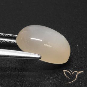 Moonstone Gemstone in 11.1 x 8.3 mm Size for Sale, Moonstone Stone in Off White Color