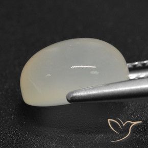 Moonstone Gemstone in 9.6 x 7.6 mm Size for Sale, Moonstone Stone in Translucent White Color