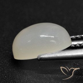 Moonstone Gemstone in 10 x 7 mm (calibrated) Size for Sale, Moonstone Stone in Translucent White Color