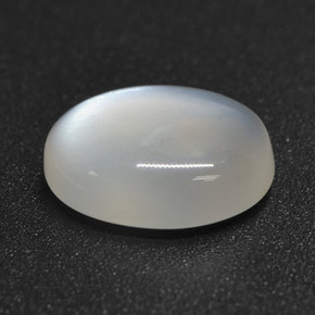 2.47 ct White Moonstone Stone, Natural Moonstone in Oval Cabochon Shape for Sale