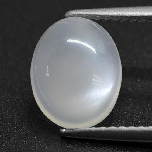 Translucent White Лунный Камень Камень - 2.5ct Овал Кабошон (ID: 460395)