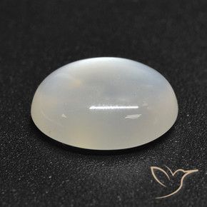 2.16 ct White Moonstone Stone, Natural Moonstone in Oval Cabochon Shape for Sale