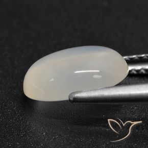 Moonstone Gemstone in 10 x 8 mm (calibrated) Size for Sale, Moonstone Stone in Translucent White Color