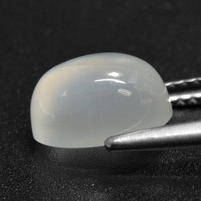 Moonstone Gemstone in 9.6 x 7.1 mm Size for Sale, Moonstone Stone in Translucent White Color