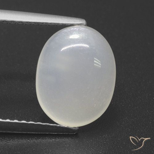 Translucent White Moonstone Gem - 2.9ct Oval Cabochon (ID: 460414)