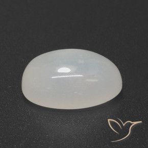 3.86 ct White Moonstone Stone, Natural Moonstone in Oval Cabochon Shape for Sale
