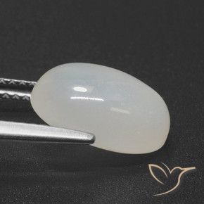 Moonstone Gemstone in 12 x 8 mm (calibrated) Size for Sale, Moonstone Stone in Warm White Color