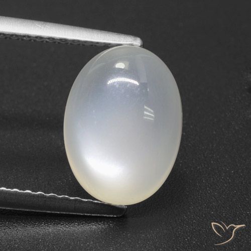3.58ct Natural Translucent White Moonstone, Oval, Translucent