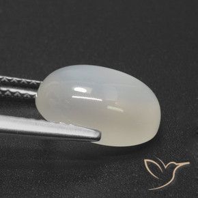 Moonstone Gemstone in 11 x 8.2 mm Size for Sale, Moonstone Stone in Translucent White Color