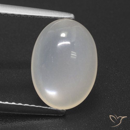 3.25ct Natural Warm White Moonstone, Oval, Translucent