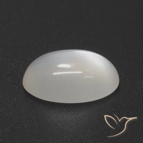 3.25 ct White Moonstone Stone, Natural Moonstone in Oval Cabochon Shape for Sale