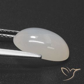 Moonstone Gemstone in 11.9 x 8.6 mm Size for Sale, Moonstone Stone in Warm White Color