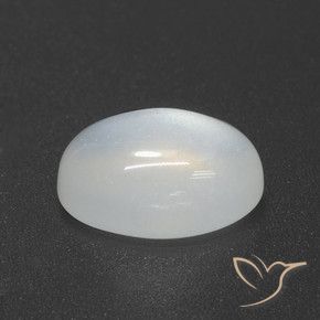 3.62 ct White Moonstone Stone, Natural Moonstone in Oval Cabochon Shape for Sale
