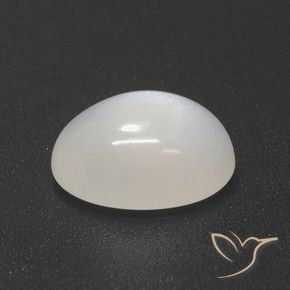 3.52 ct White Moonstone Stone, Natural Moonstone in Oval Cabochon Shape for Sale