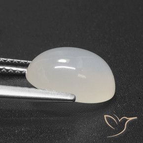 Moonstone Gemstone in 11 x 8.5 mm Size for Sale, Moonstone Stone in Pearl White Color