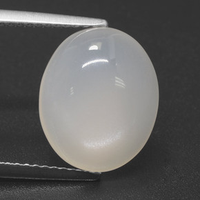 Blanco apagado Piedra de Luna Gema - 5.7ct Cabujón Óvalo (ID: 460446)