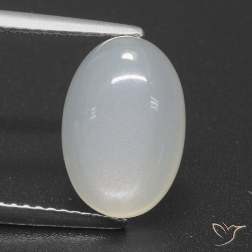 Translucent White Moonstone Gem - 4.2ct Oval Cabochon (ID: 460476)