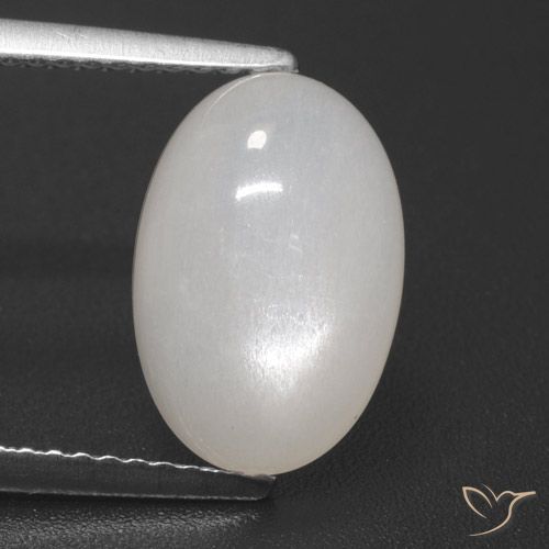 Pearl White Лунный Камень Камень - 4ct Овал Кабошон (ID: 460479)