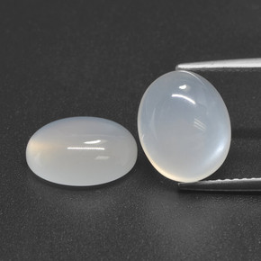 Blanco translúcido Piedra de Luna Gema - 3.3ct Cabujón Óvalo (ID: 460532)