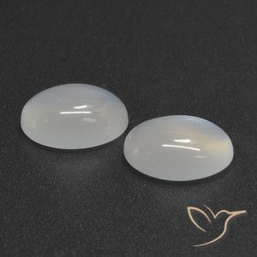 4.61 ctw White Moonstone Stones, Natural Moonstone in Oval Cabochon Shape for Sale