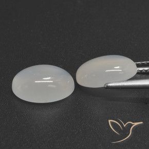 Moonstone Gemstones in 10 x 8 mm (calibrated) Size for Sale, Moonstone Stones in Translucent White Color