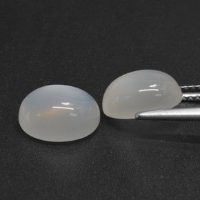 Moonstone Gemstones in 10 x 8 mm (calibrated) Size for Sale, Moonstone Stones in Translucent White Color