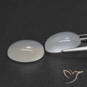 Moonstone Gemstones in 10 x 8 mm (calibrated) Size for Sale, Moonstone Stones in Translucent White Color
