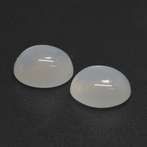 5.78 ctw White Moonstone Stones, Natural Moonstone in Oval Cabochon Shape for Sale