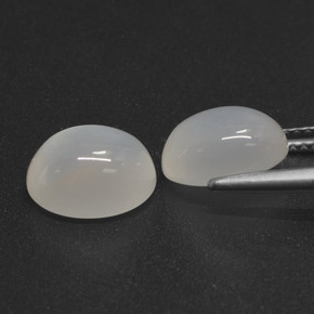 Moonstone Gemstones in 10 x 8 mm (calibrated) Size for Sale, Moonstone Stones in Translucent White Color