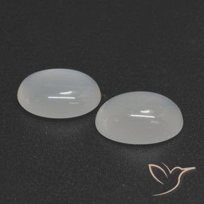 4.18 ctw White Moonstone Stones, Natural Moonstone in Oval Cabochon Shape for Sale