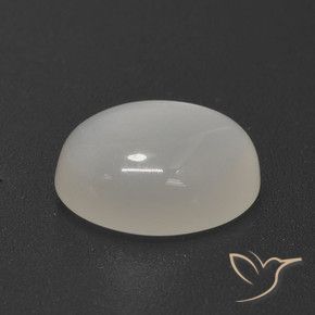 4.87 ct White Moonstone Stone, Natural Moonstone in Oval Cabochon Shape for Sale