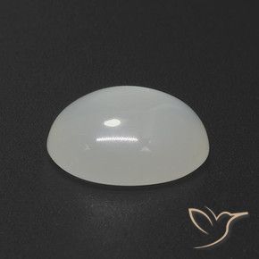 4.47 ct White Moonstone Stone, Natural Moonstone in Oval Cabochon Shape for Sale
