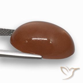 Moonstone Gemstone in 20 x 15 mm (calibrated) Size for Sale, Moonstone Stone in Reddish Brown Color