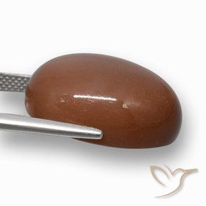 Moonstone Gemstone in 21.8 x 16.1 mm Size for Sale, Moonstone Stone in Cinnamon Brown Color