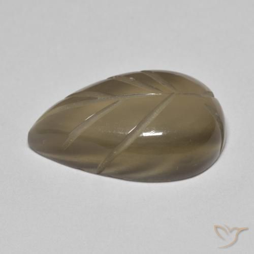 Moonstone Gemstone in 18.6 x 10.7 mm Size for Sale, Moonstone Stone in Grey Brown Color