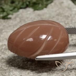 Moonstone Gemstone in 25 x 18 mm (calibrated) Size for Sale, Moonstone Stone in Cinnamon Brown Color