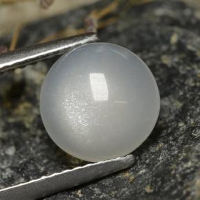 2.30 ct White Moonstone Gemstone, Moonstone Gem in Round Cabochon Shape for Sale.