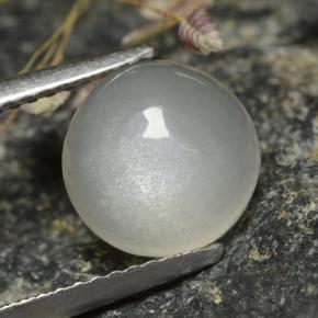 2.73 ct White Moonstone Gemstone, Moonstone Gem in Round Cabochon Shape for Sale.