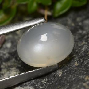 1.58 ct White Moonstone Stone, Natural Moonstone in Oval Cabochon Shape for Sale